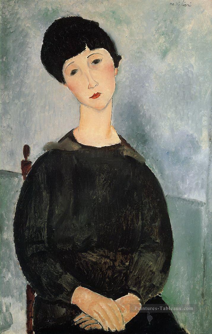 assis jeune femme 1918 Amedeo Modigliani Peintures à l'huile